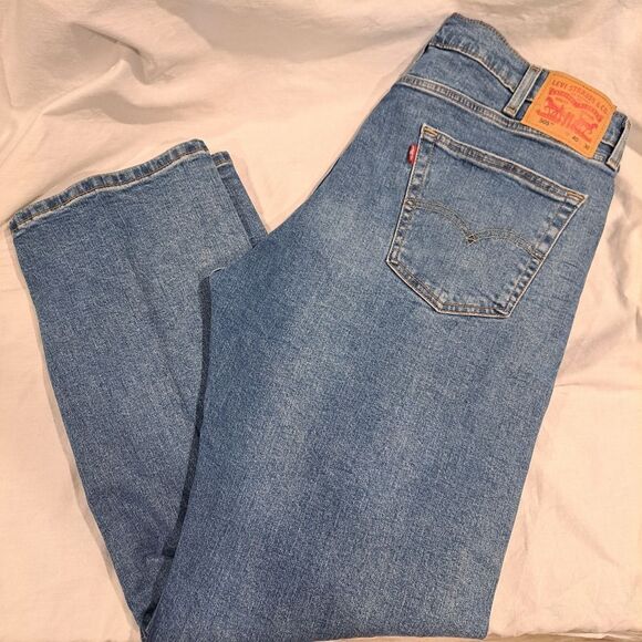 Levi's Strauss 505 Denim Classic Straight Leg Light/Medium Wash Jeans size 40x30 - Picture 7 of 13